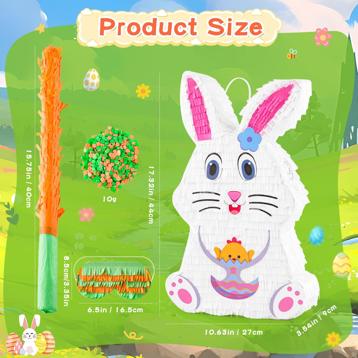 VinTS Bunny Pinata fill hole closeup highlights easy preparation for treats