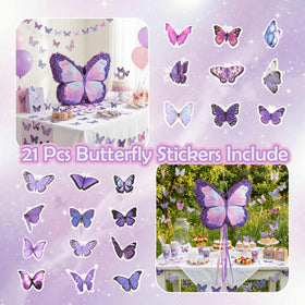 VinTS Butterfly Piñata includes eye mask and stick for an interactive game.