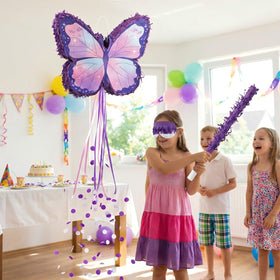 VinTS Butterfly Piñata set delivers a ready to hang décor and activity option.