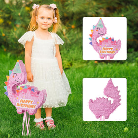 VinTS pink dinosaur pinata glow in the dark dinosaurs lighting up the party
