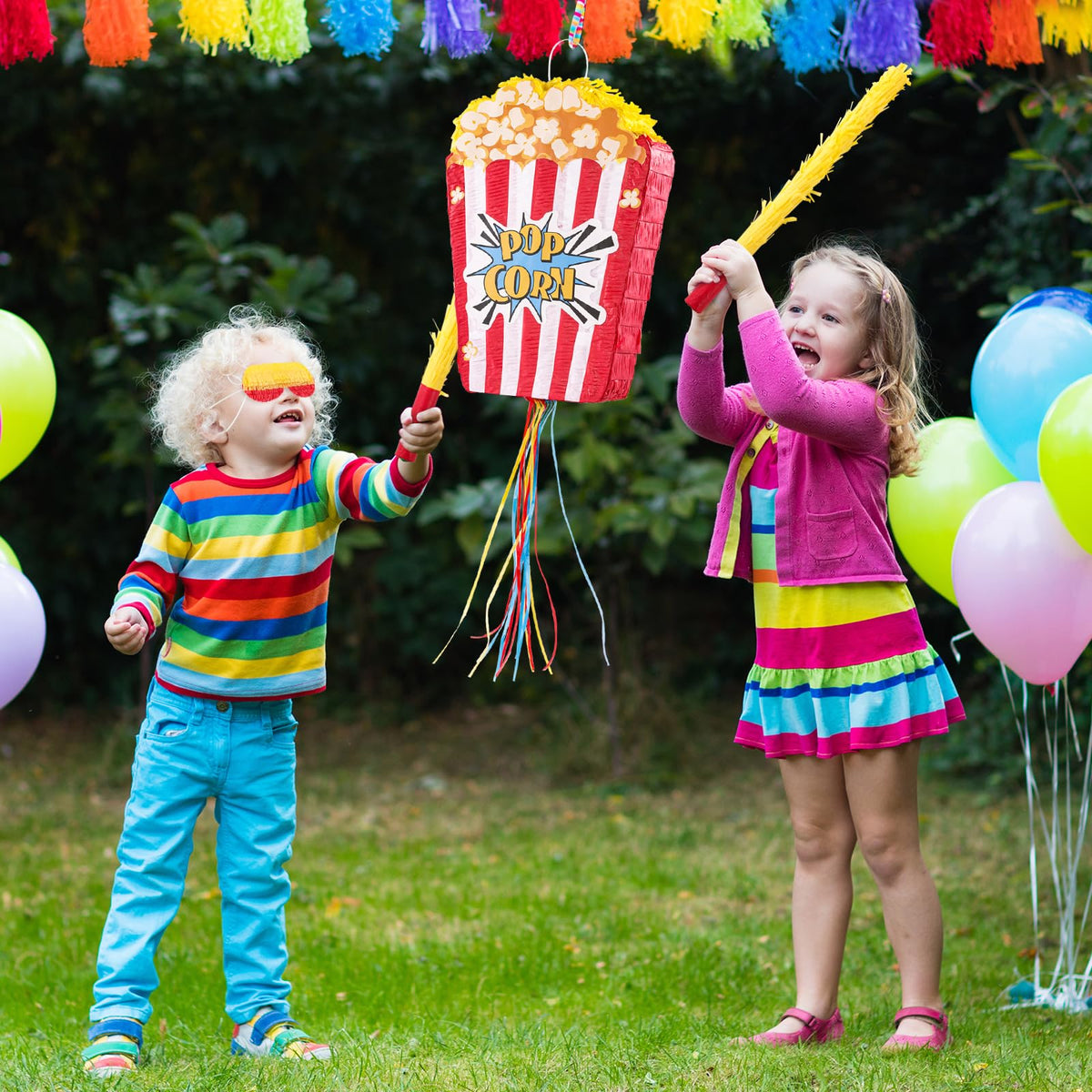 VinTS popcorn pinata confetti decorations for festive atmosphere