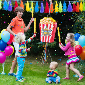 VinTS popcorn pinata made of durable tissue paper and cardboard materials