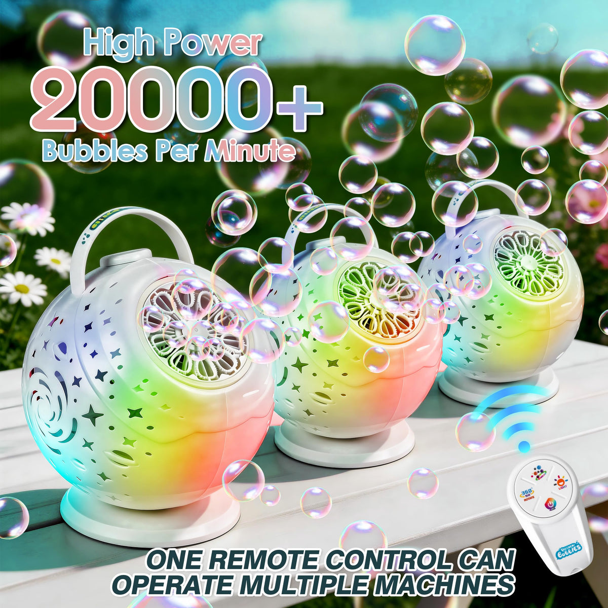 Viondra bubble machine star projection adds enchanting light patterns during playtime