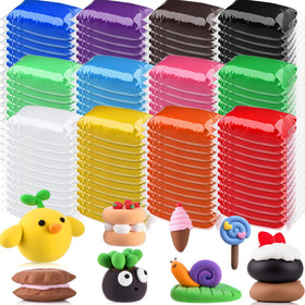 VioraWhite 72-piece bulk air-dry clay pack for classroom projects