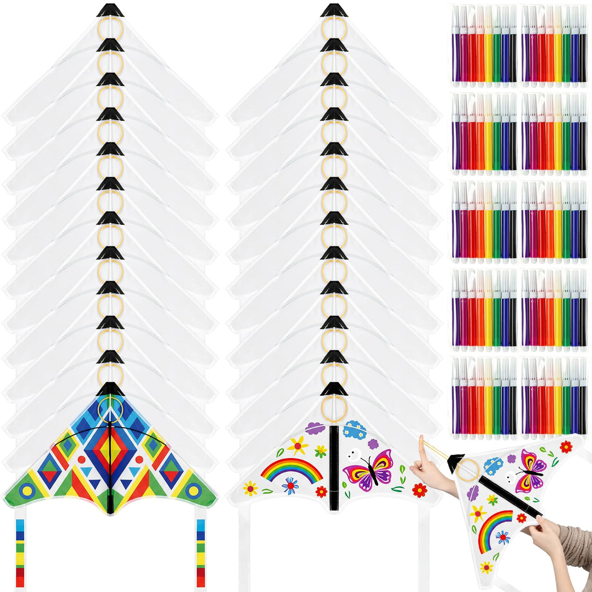 VioraWhite mini catapult kite blank close-up for coloring and customization
