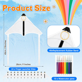 VioraWhite mini catapult kite blank surface ready for coloring