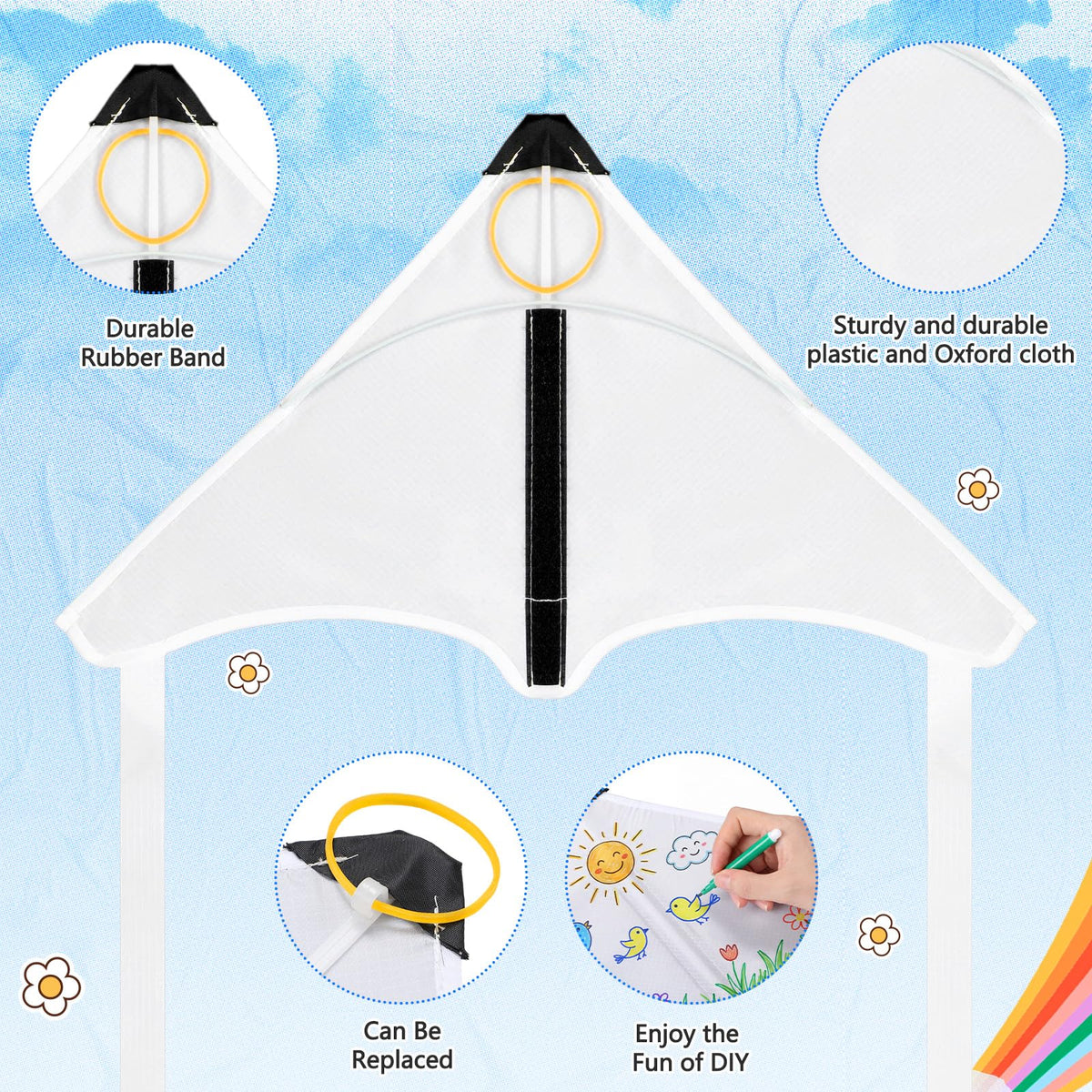 VioraWhite watercolor pens set enables vibrant kite decorating