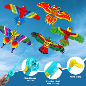 VioraWhite parrot kite with bright colors for beach adventures