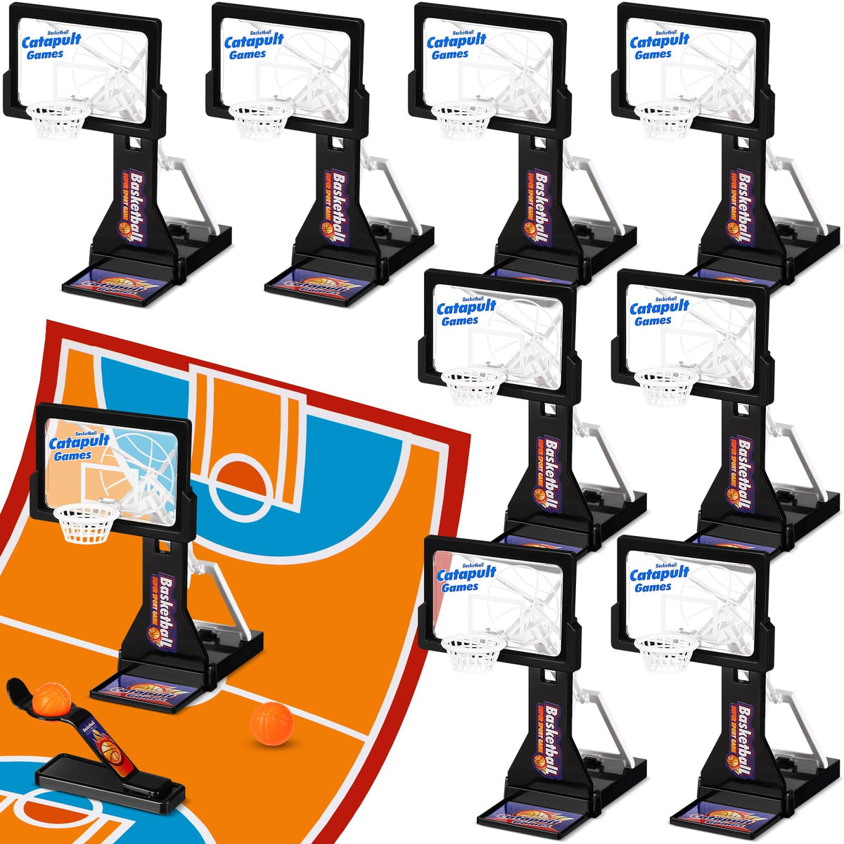 VioraWhite 8-pack hoops for a compact tabletop basketball setup and quick fun