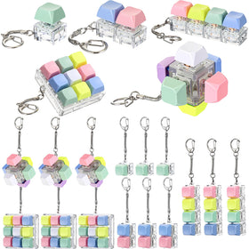VioraWhite keyboard fidget clicky keychain in bright color for focused work.