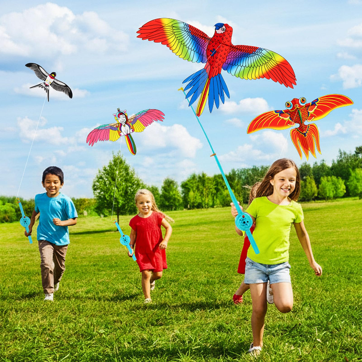 VioraWhite kids and adults flying the kit with easy setup