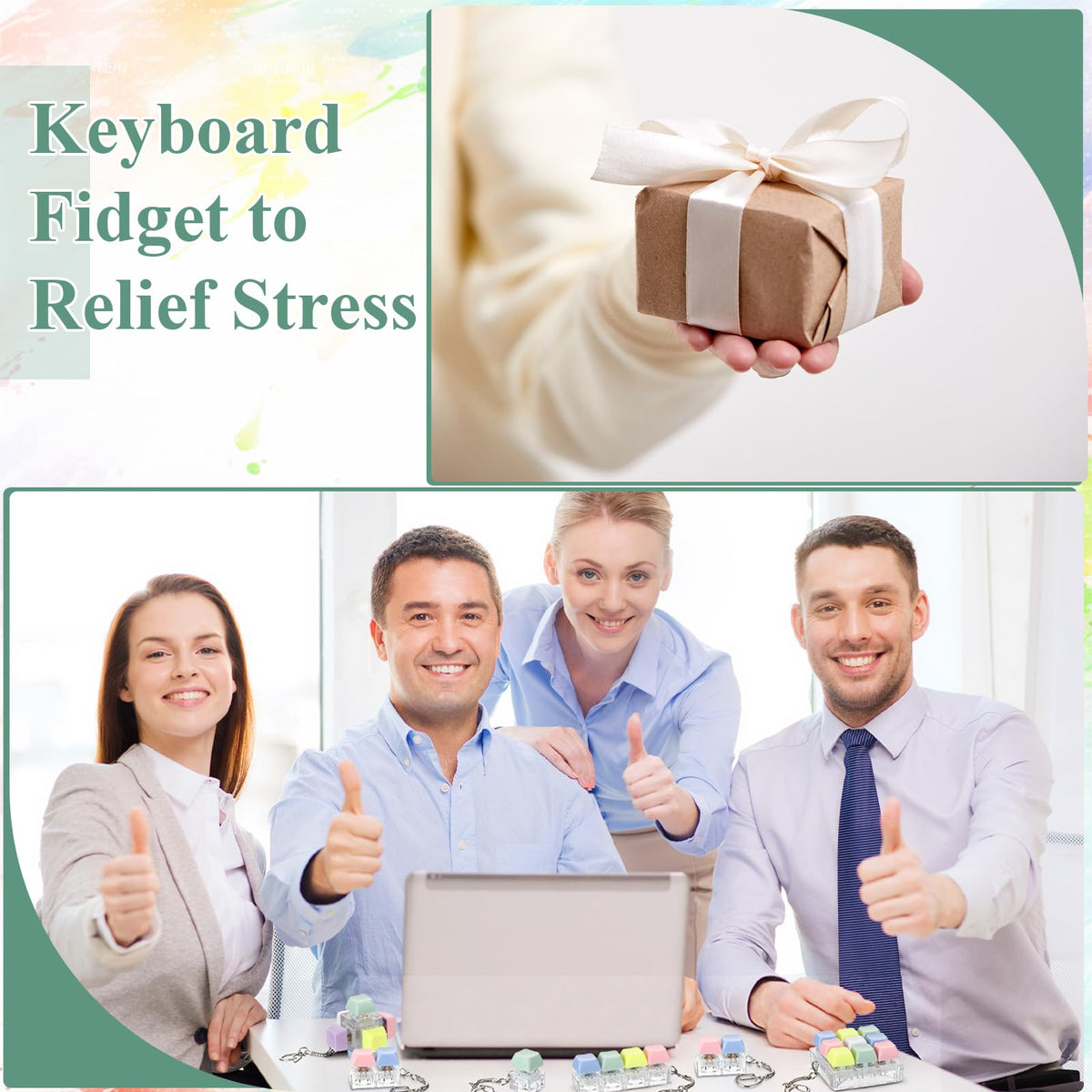 Lanyard-equipped VioraWhite keychains for on-the-go office or school use.