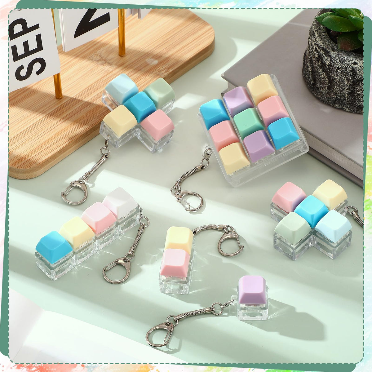 VioraWhite colorful packaging shows the 16-piece fidget set