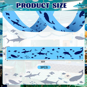 VioraWhite ocean ceiling banner whale adds marine drama to events.