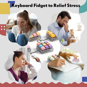 VioraWhite colorful ABS keychains as durable stress-relief desk tools