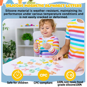 VioraWhite safe durable silicone alphabet letters designed for toddlers