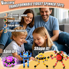 Vipctery transformable fidget spinner with lockable positions for diverse shapes