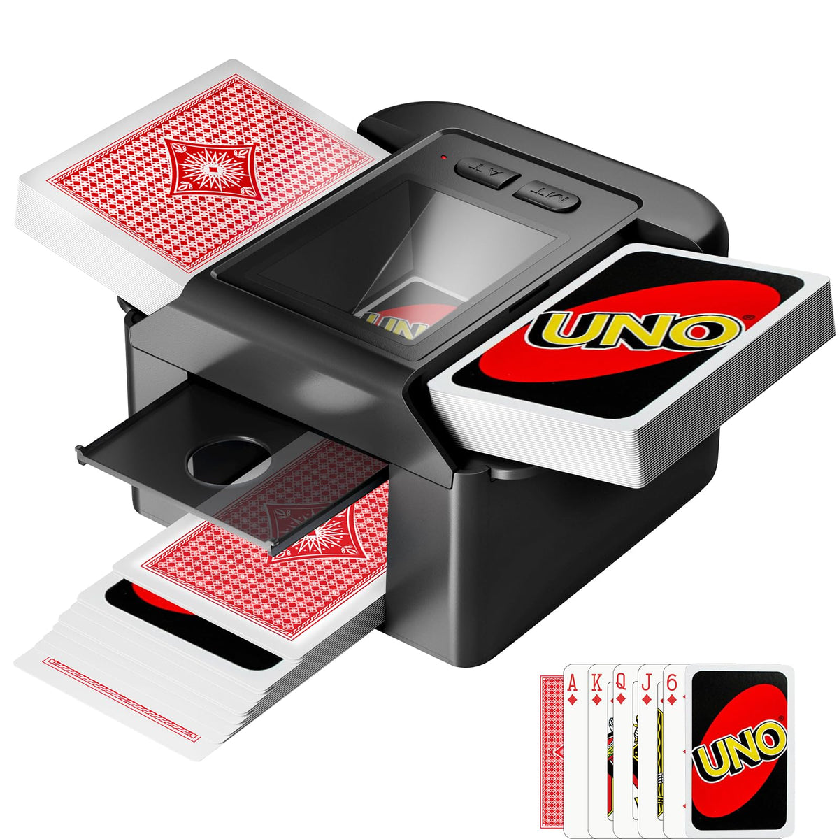 Vipdream automatic card shuffler for 1-2 decks enabling hands-free play