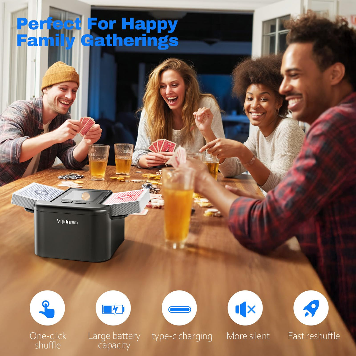 Vipdream one-press shuffle starts quickly and stops automatically