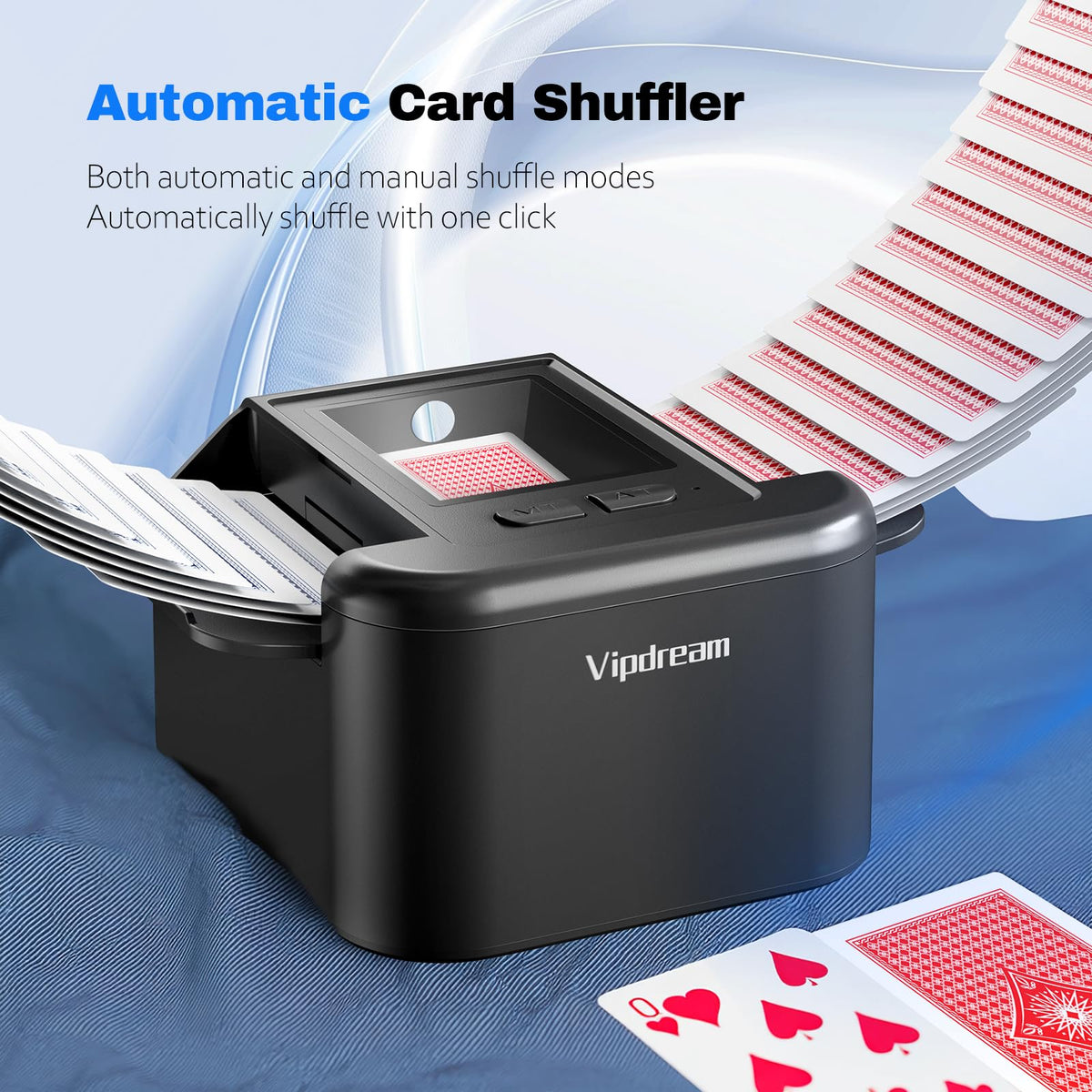 Vipdream USB-C rechargeable shuffler for convenient charging on the go