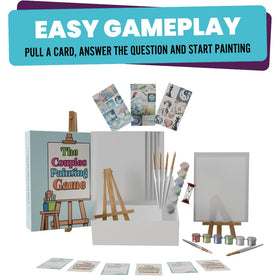 Viral Studios The Couples Painting Game 2-minute challenges add fast-paced fun to date night.