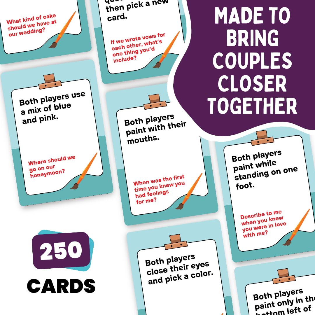 Viral Studios The Couples Painting Game Butterfly and Caterpillar motif invites playful, meaningful conversations.