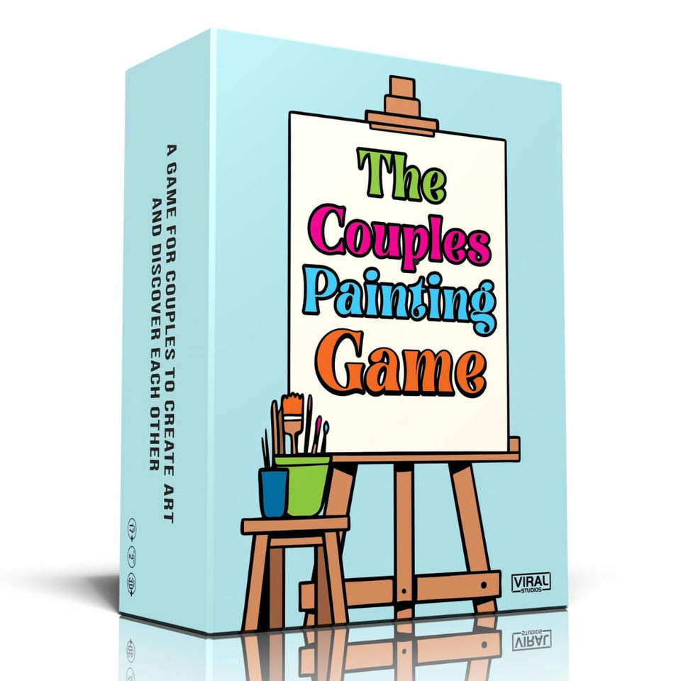 Viral Studios The Couples Painting Game Love Birds scene promotes intimate date-night connection.