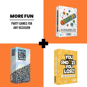 Viral Studios Who in Our Family game-night setup conveys cozy family competition.