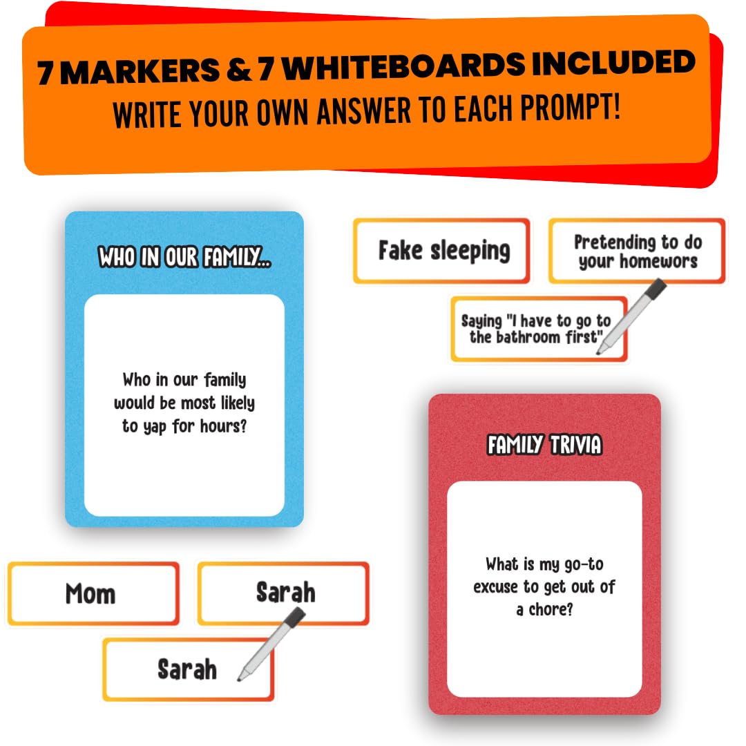 Viral Studios Who in Our Family markers offer bold, erasable writing during rounds.