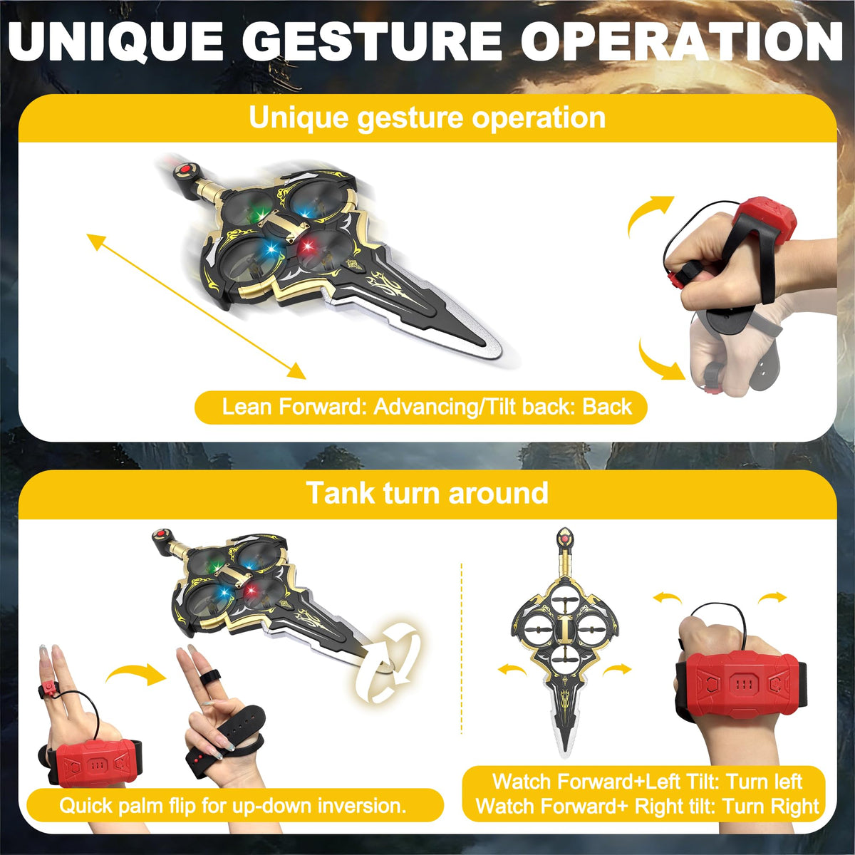 Virellia flying sword offers 3 speed settings for beginners.