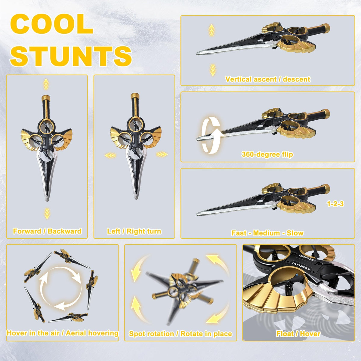 Virellia Flying Sword four motors deliver smooth, responsive control.