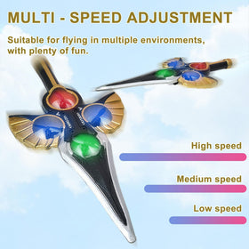 Virellia Flying Sword LED lights illuminate night aerial maneuvers.
