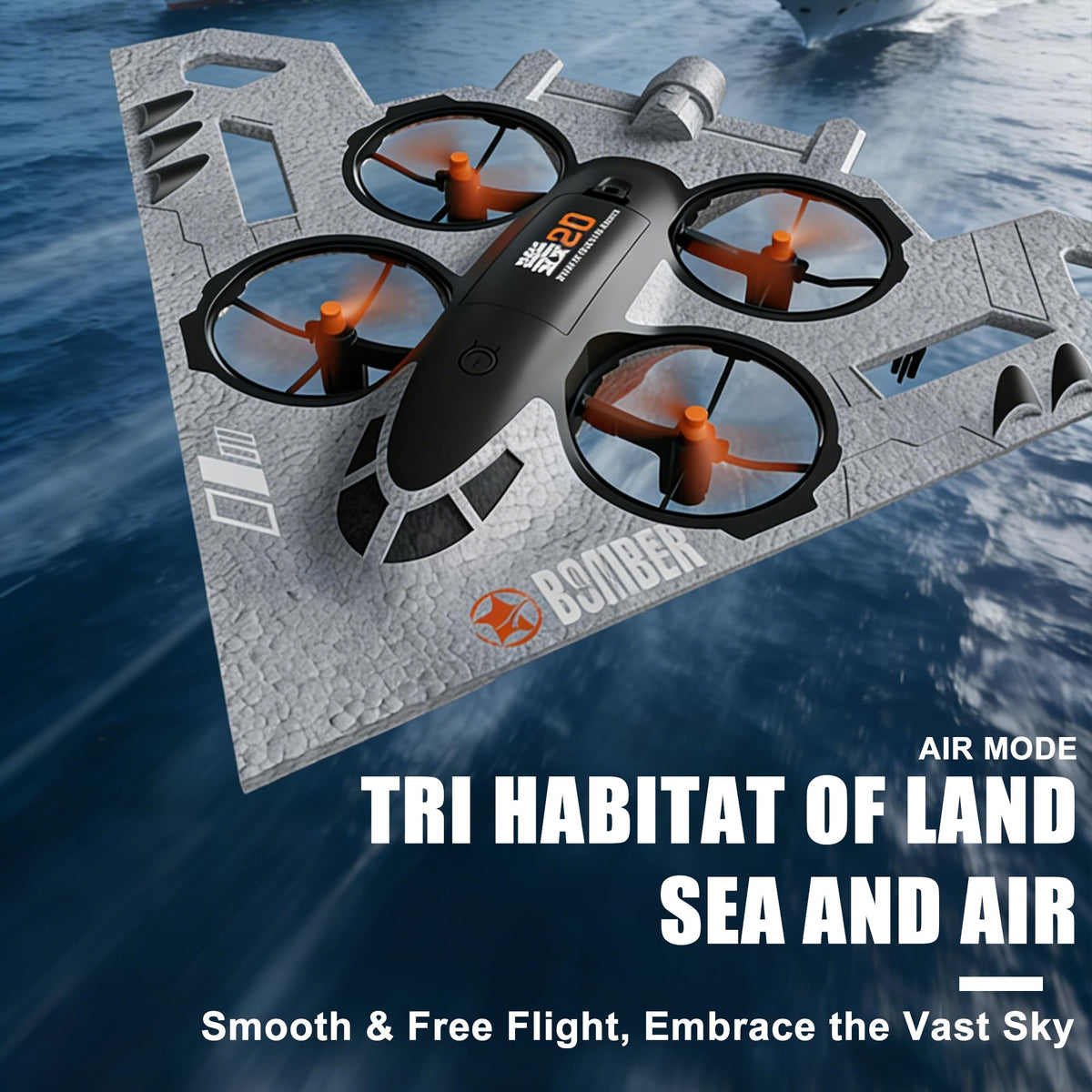 Virellia drone with headless mode and one-key control setup