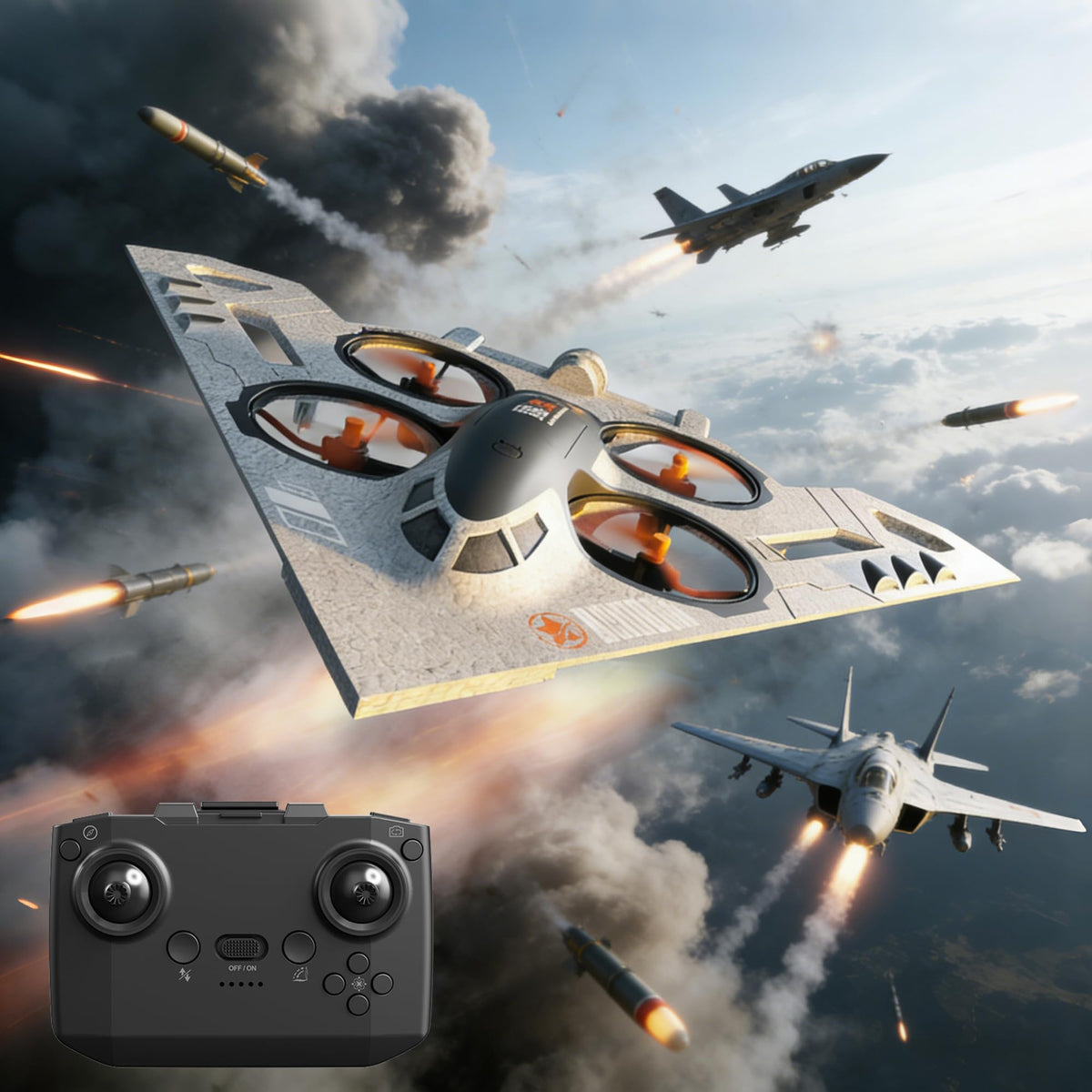 Virellia RC plane in water-glider mode for pond adventures