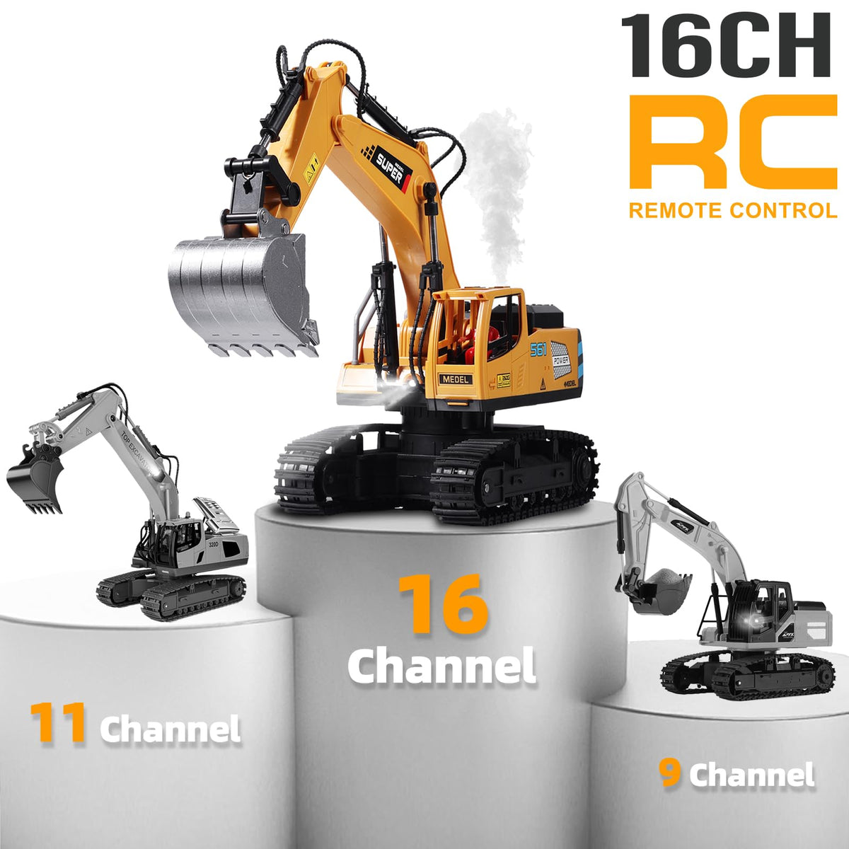 ViRockSign RC excavator track and cab shot showcases attention to detail and realism