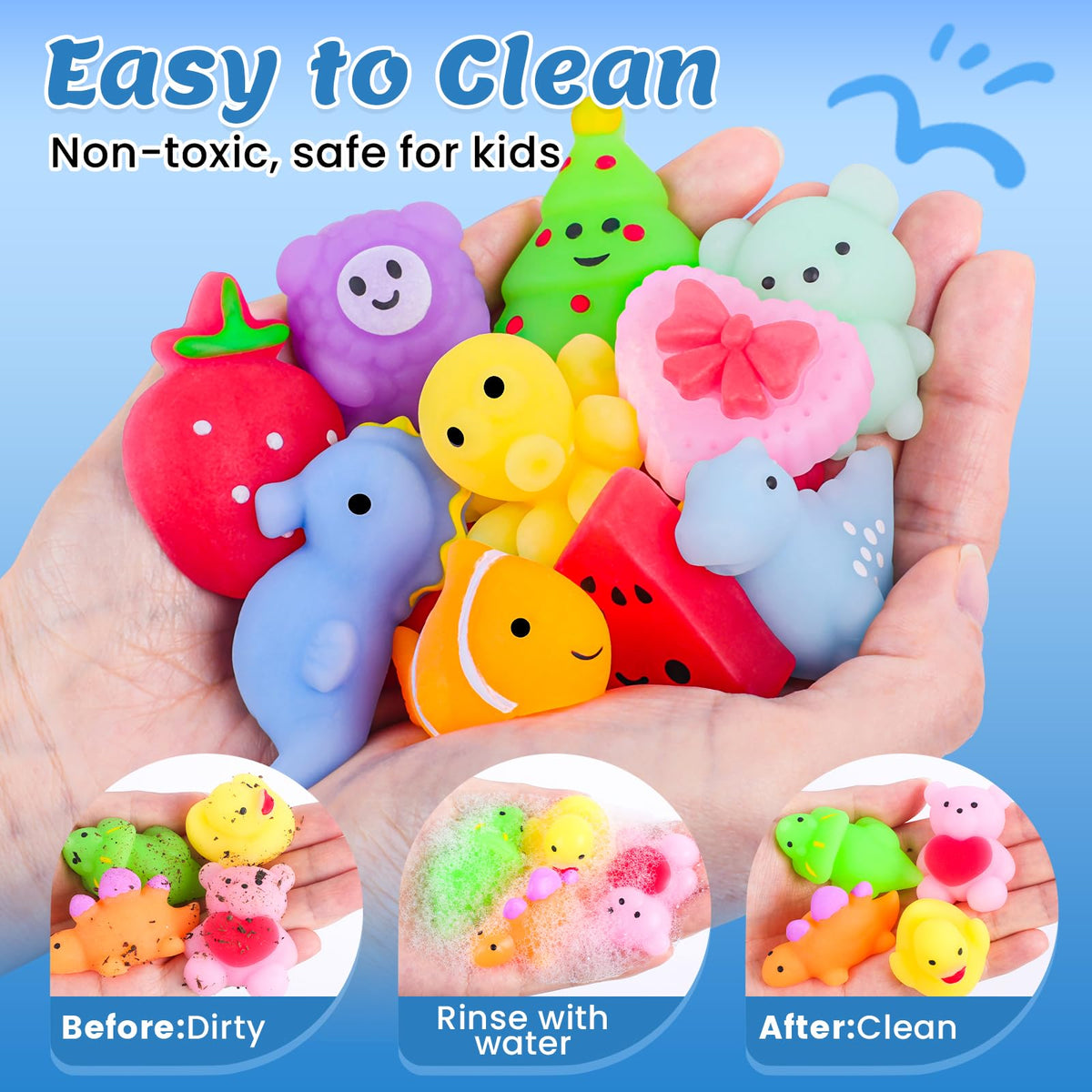 VISCOO 200-pack unicorn squishies for creative play and giftable moments.