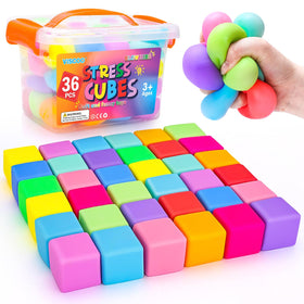 VISCOO 36-pack stress cubes in a gift box offer calm focus and portable relaxation.