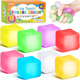 VISCOO 8-pack stress cube blue for focus and calm during work or study.