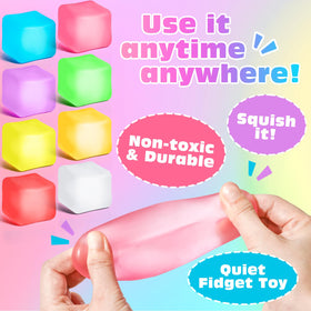 VISCOO pink stress cube promotes tactile release and concentration during breaks.