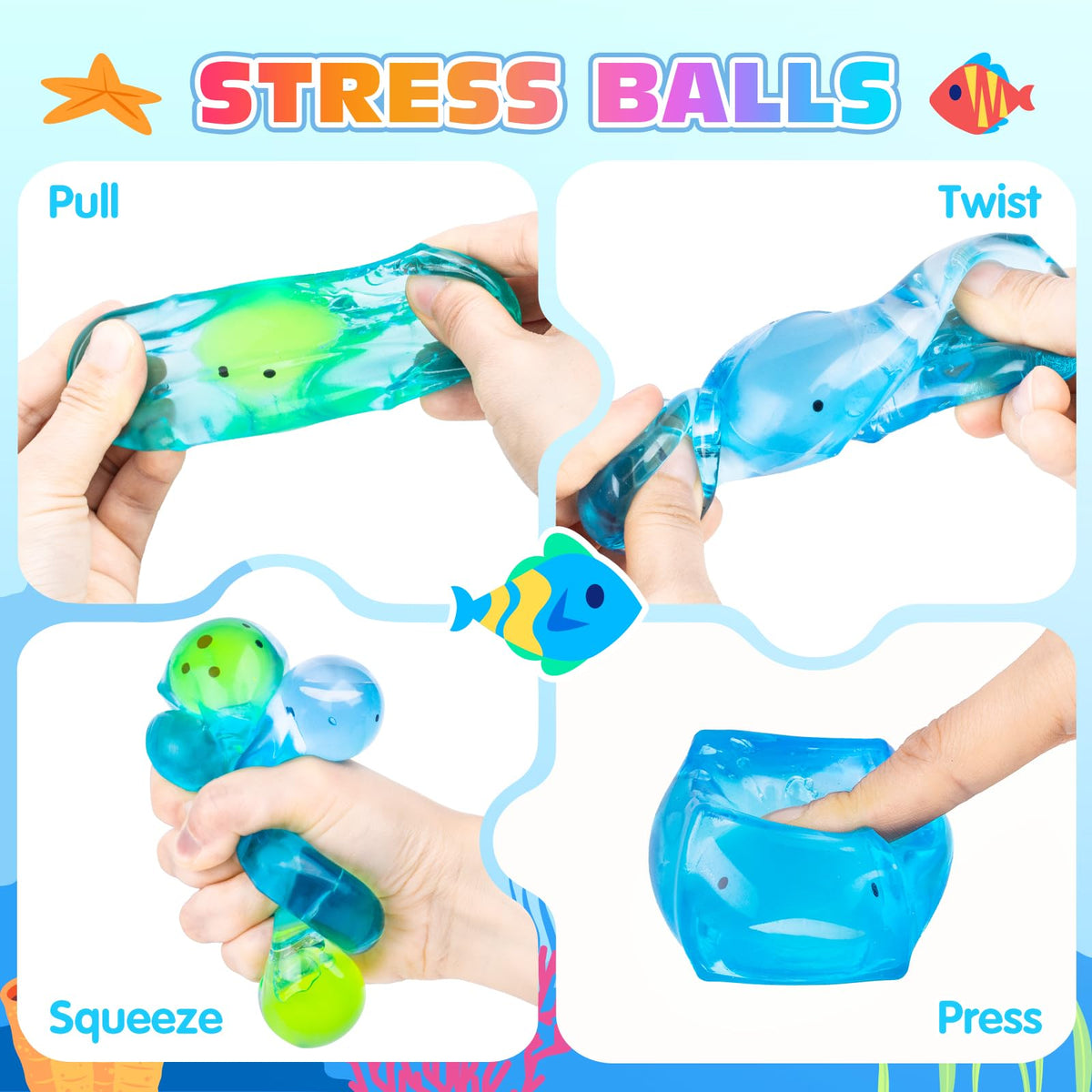VISCOO Crab glow cube—durable sensory cube for kids and adults.
