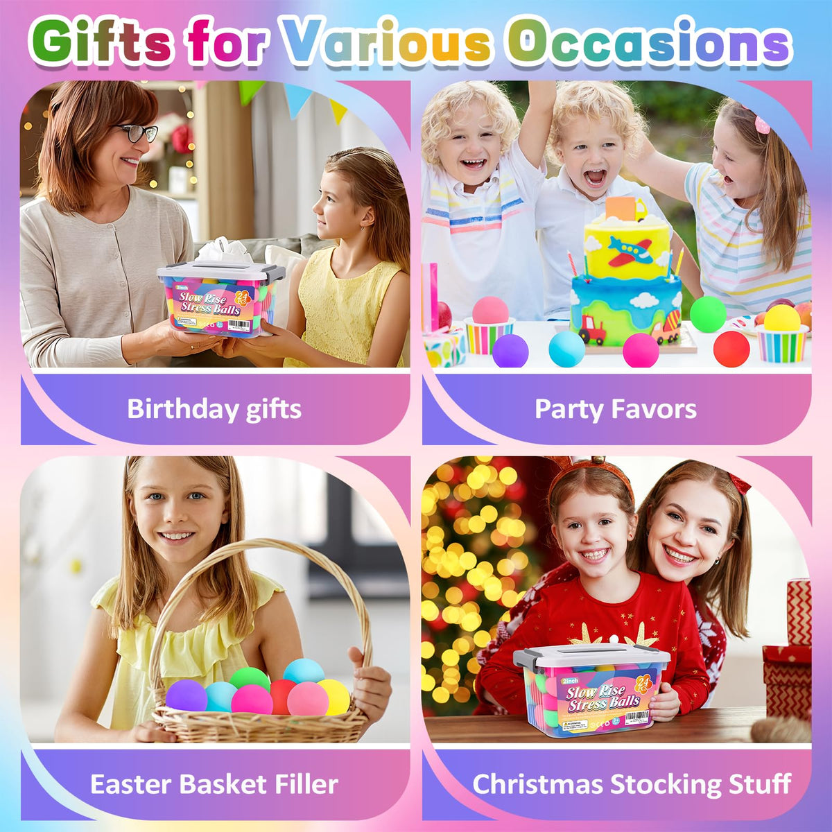 Viscoo gift-pack stress balls ideal for classroom prizes and party favors