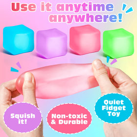 VISCOO stress cube pink aids anxiety management with soothing squish on the go