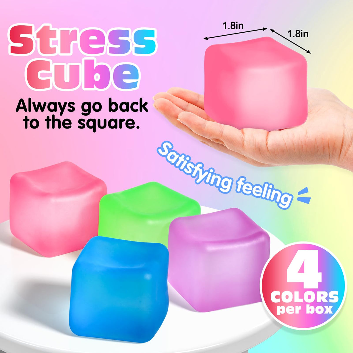 VISCOO stress cube purple delivers tactile, pocket-size relief for quick resets