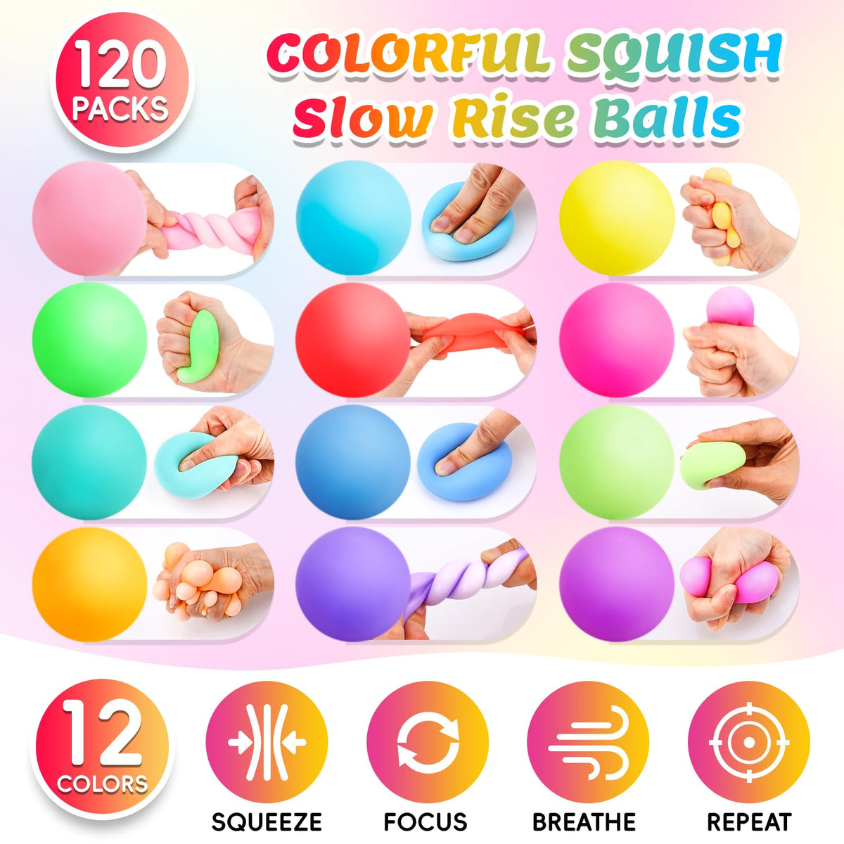 VISCOO tear-resistant TPR stress ball stays durable through repeated squeezes.