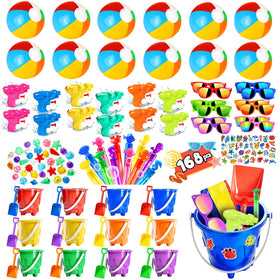 VisenZumo pool party buckets for sand molds and favors