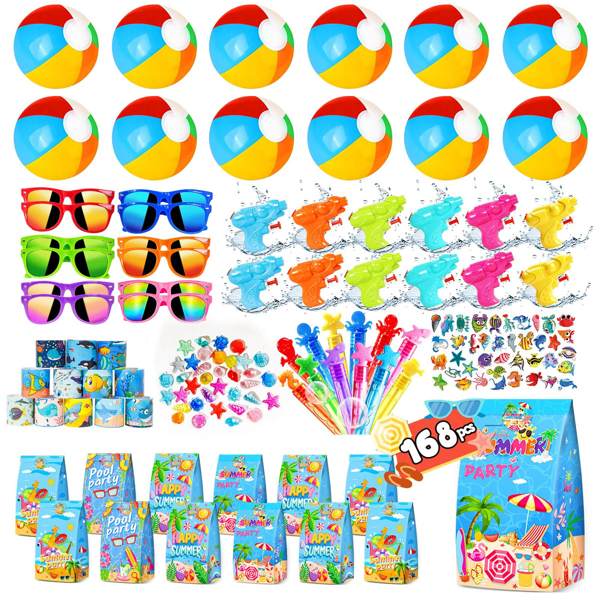 VisenZumo pool party sunglasses pack offers stylish sun protection for kids.