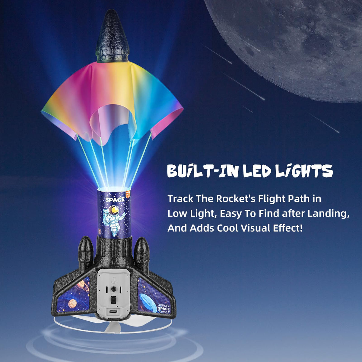 VisionX rocket launcher enables night-time play and easy recovery after dusk