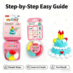 VisliHH ice cream set: soft clay for easy shaping, mess-free