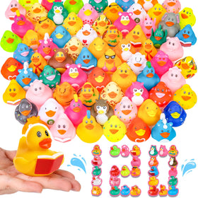 VISRIE 120-pack rubber ducks with 48 designs for endless bath time fun