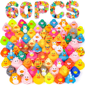 VISRIE 60-pack rubber ducks for bath time fun and collection